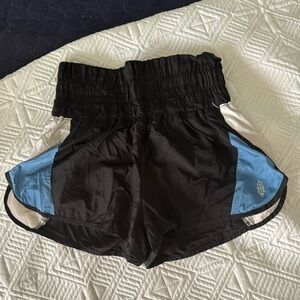 free People Women's Black and Blue Athletic Shorts
